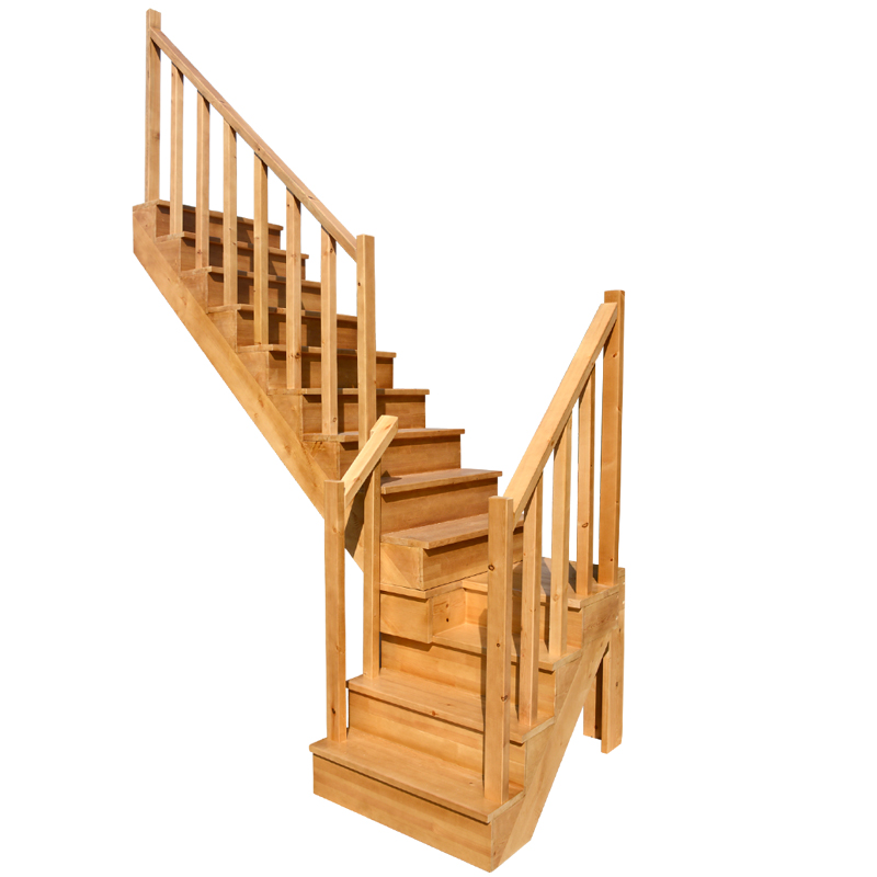 L型实木楼梯